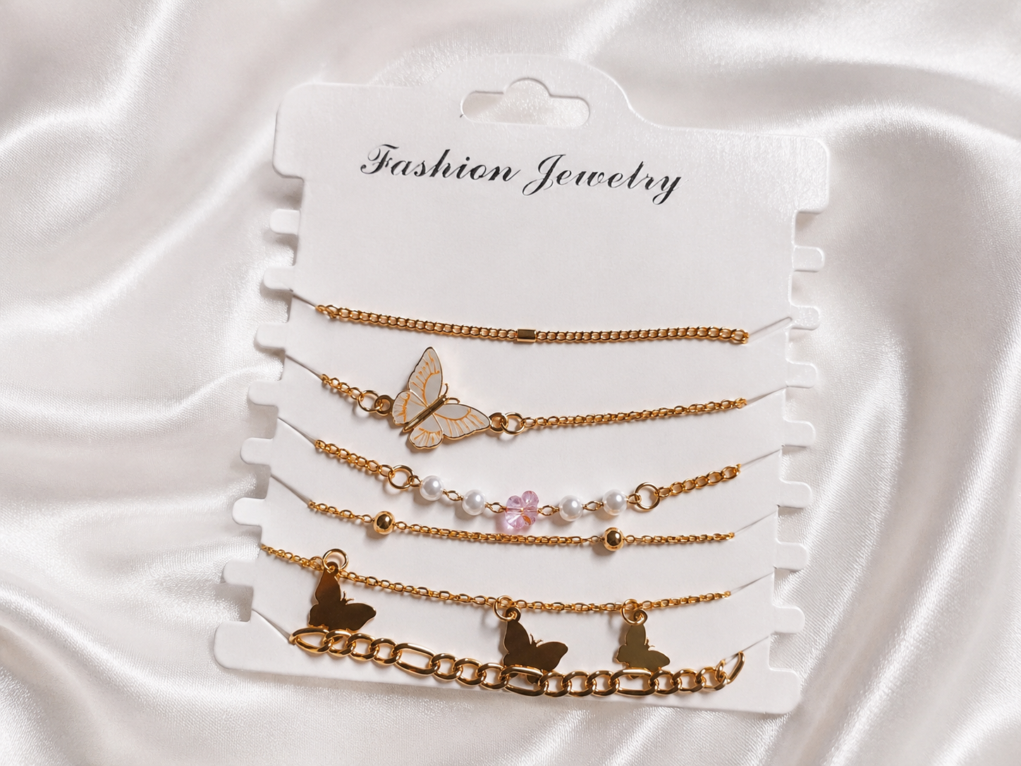 Butterfly Pearl Bracelet & Anklet Collection