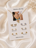 7-Piece Butterfly Necklace & Earring Set