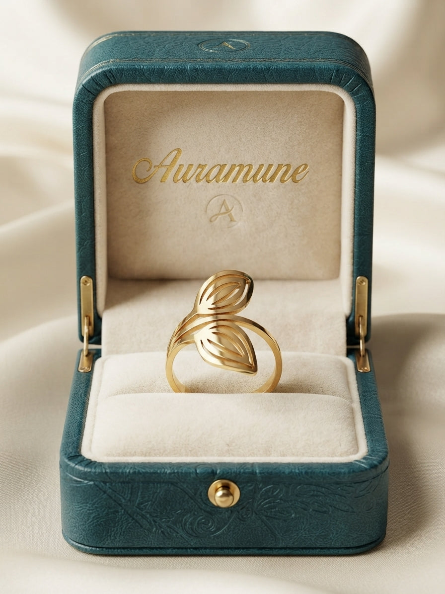 Golden Bloom Statement Ring