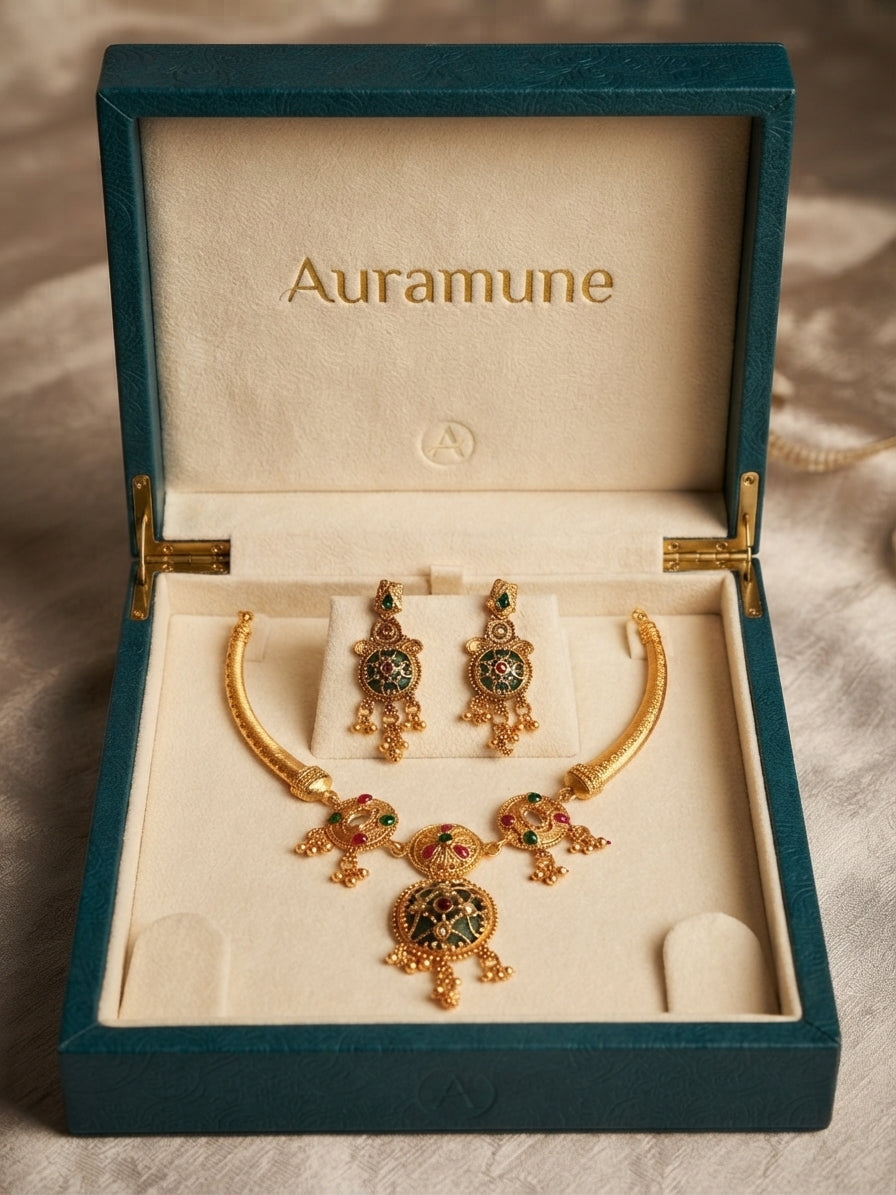 Luxe Antique Gold Temple Jewelry