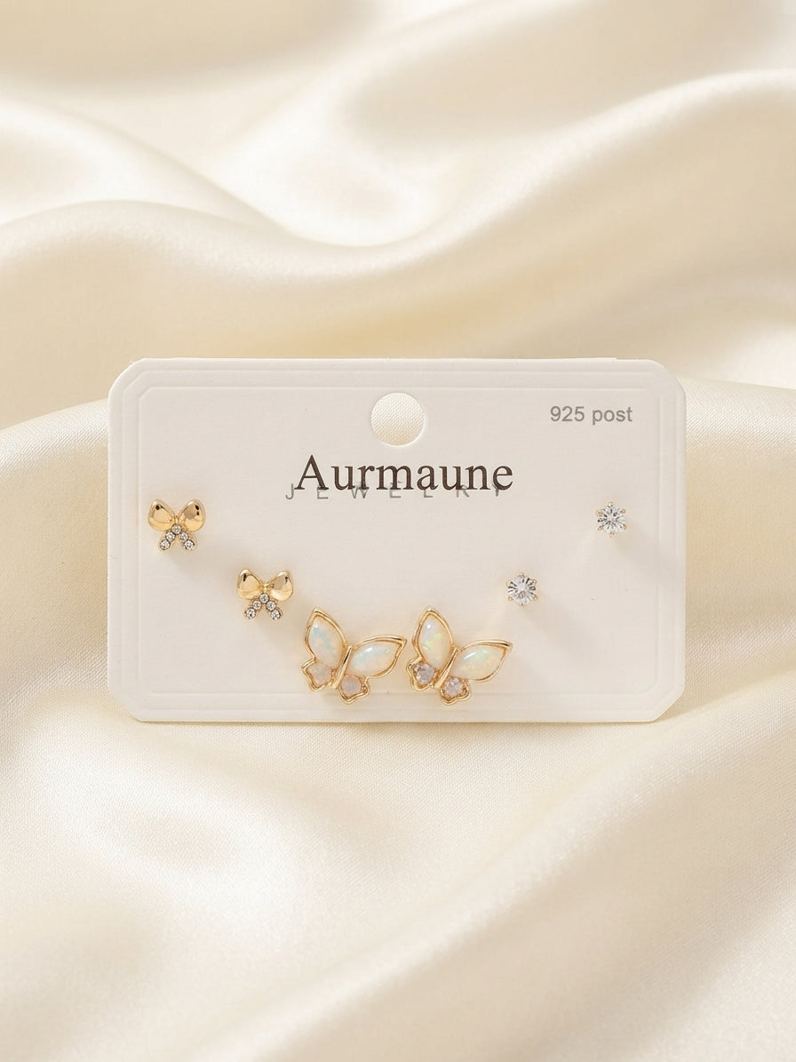 The Opal Butterfly & Bow Trio Set