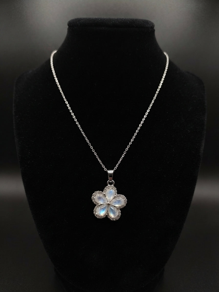 Moonlit Blossom Pendant Necklace