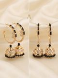 The Black Velvet Jhumka Hoops