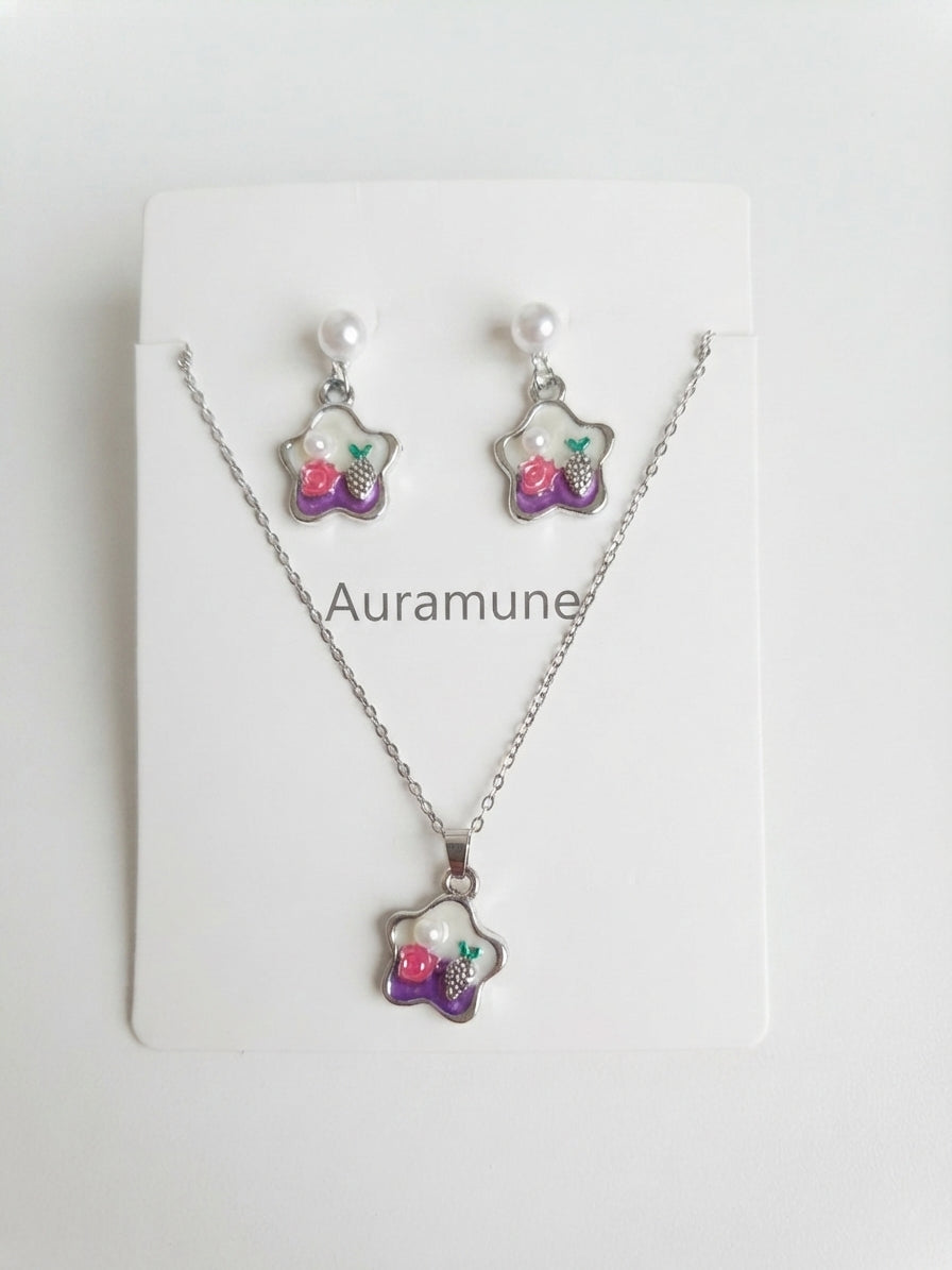 Garden Charm Flower Jewelry Set