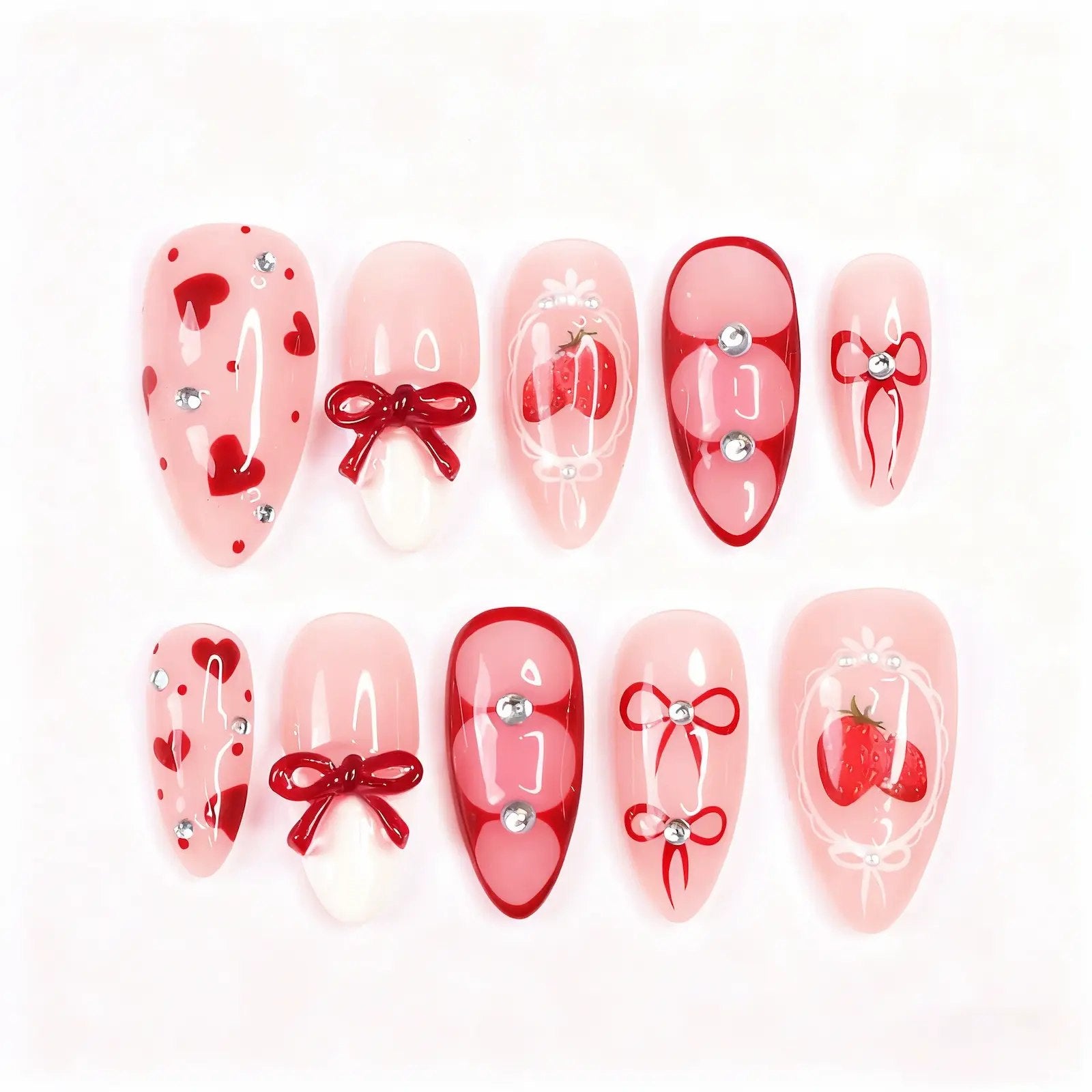 10 pc's [xs/s/m] fake nails