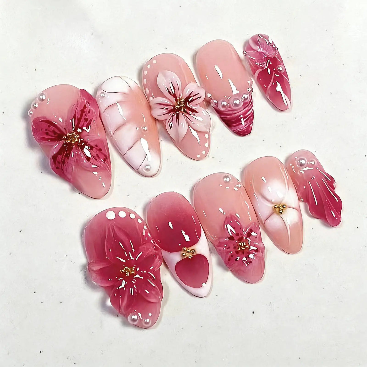 10 pc's [xs/s/m] fake nails