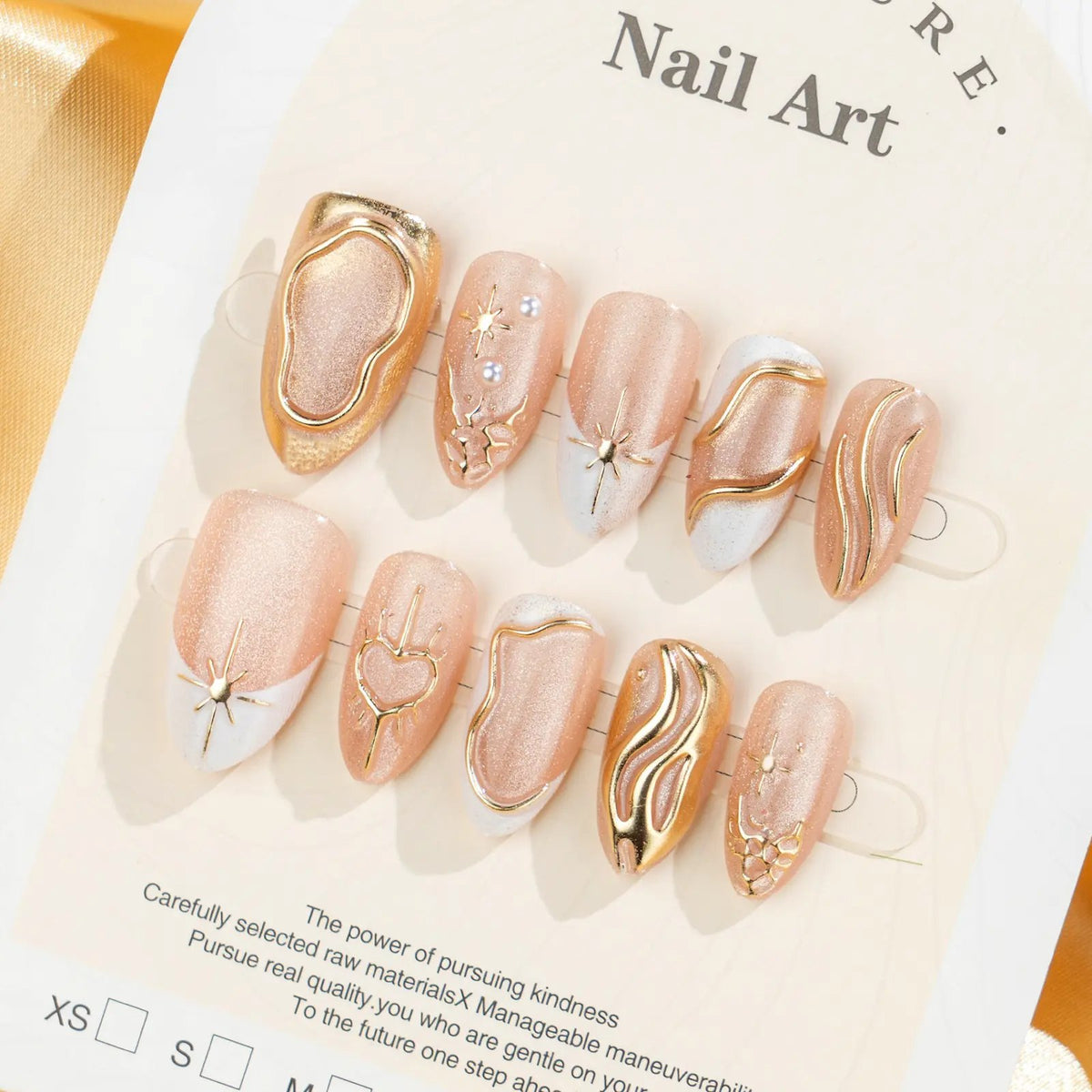 10 pc's [xs/s/m] fake nails
