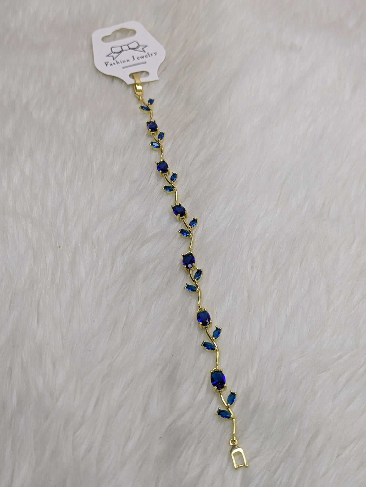 Tulip navy Blue Leaf Bracelet 🌷💙✨