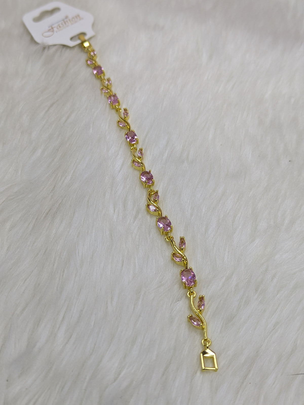 Tulip Pink Leaf Bracelet 🌷💗✨