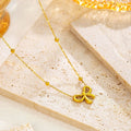 Bow tie beaded color guaranteed necklace