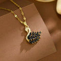 Zircon swan color guaranteed necklace