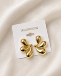 24K Gold Plated Flower Stud Earrings