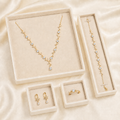 Complete 4-Piece stone Jewellery Set — Includes a Necklace, Bracelet, Earrings & Ring. ✨