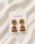 Ruby Bloom Jhumka Earrings
