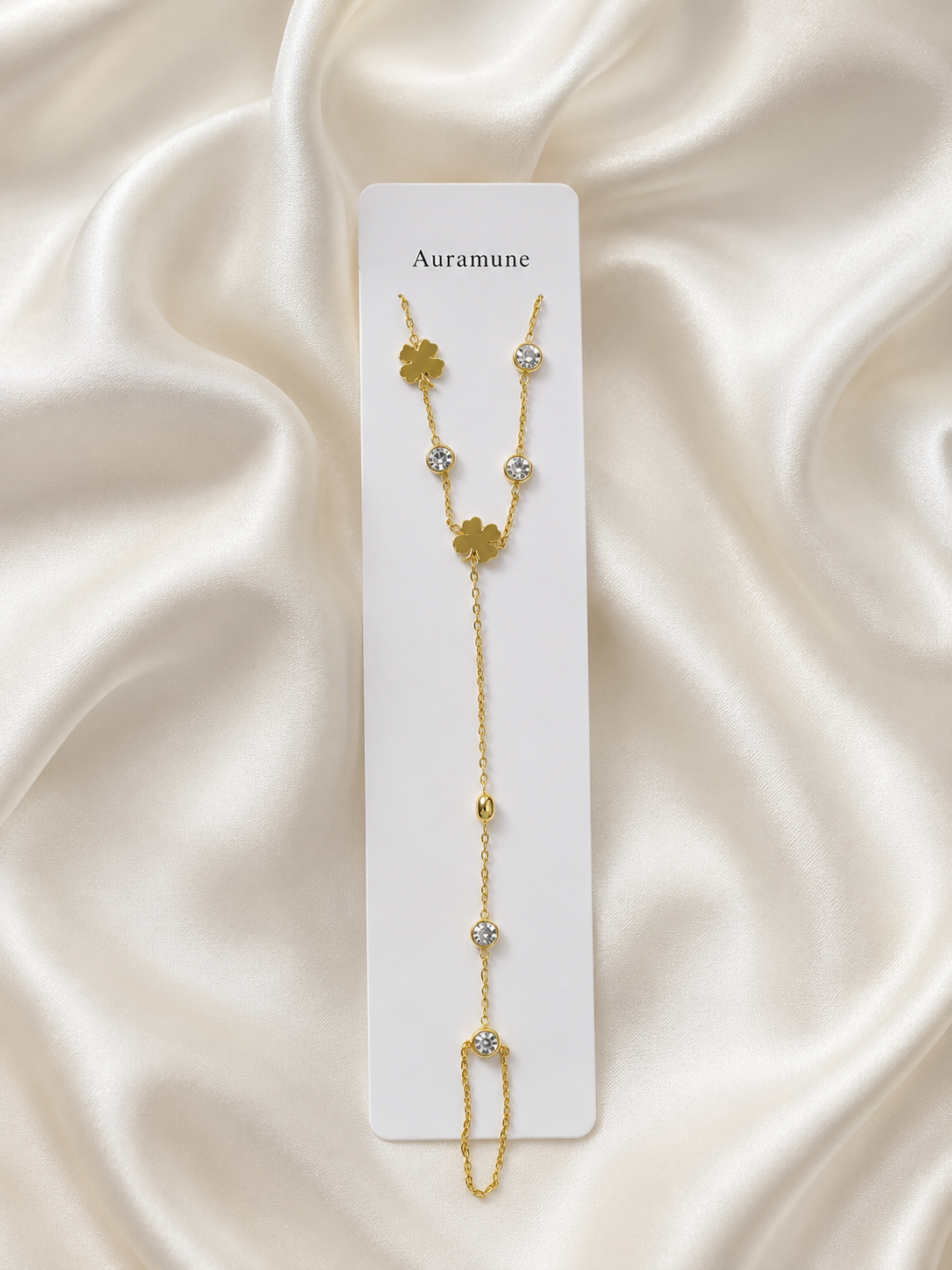 Clover Leaf Aliban Stainless Steel Stone 🍀✨