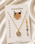 Pearl Blossom Jewelry Set — Necklace & 2 Bracelets