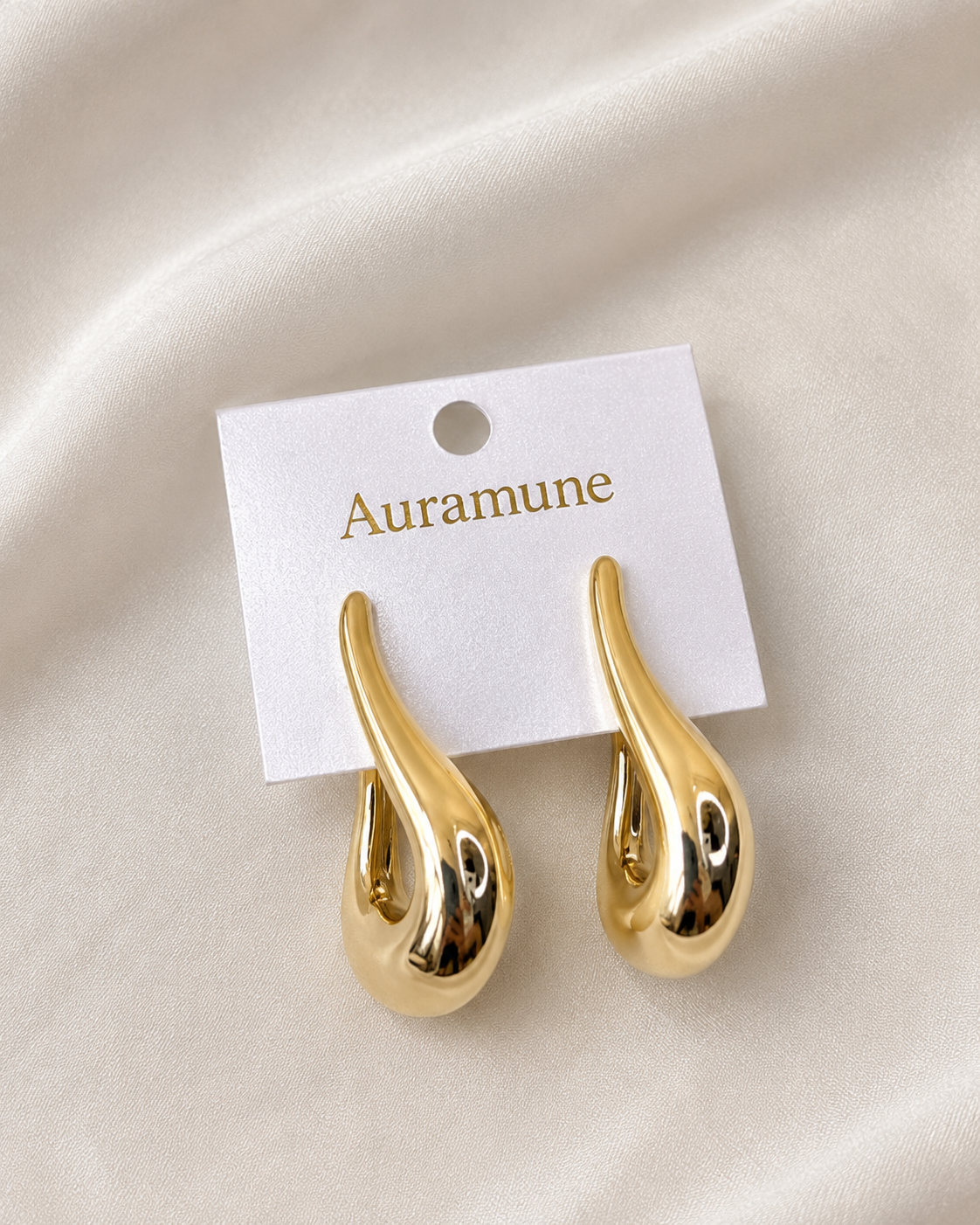 Elegant Gold Teardrop Earrings