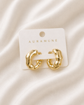 24K Gold Plated Chunky Hoop Earrings